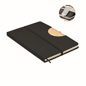 A5 notebook with 600D RPET hard cover