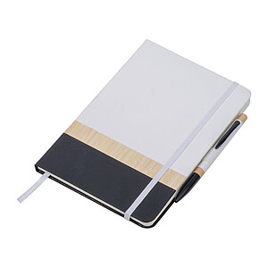 A5 notebook with ballpoint, white