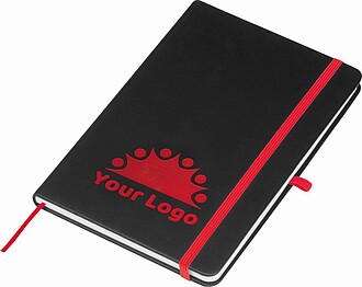 A5 notebook with coloured engraving