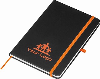 A5 notebook with coloured engraving