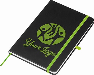 A5 notebook with coloured engraving