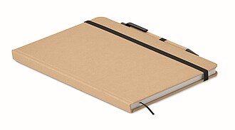 A5 notebook with hard recycled carton cover