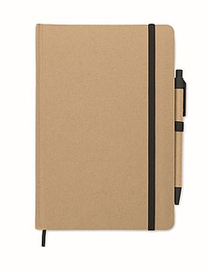 A5 notebook with hard recycled carton cover