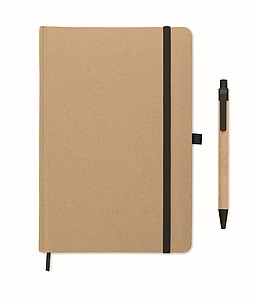 A5 notebook with hard recycled carton cover