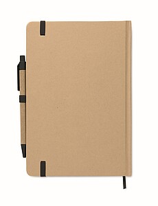 A5 notebook with hard recycled carton cover