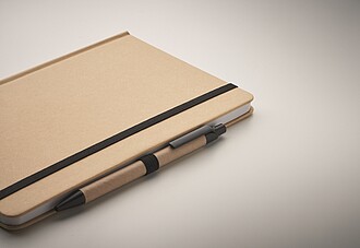 A5 notebook with hard recycled carton cover