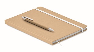 A5 notebook with hard recycled carton cover