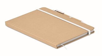 A5 notebook with hard recycled carton cover
