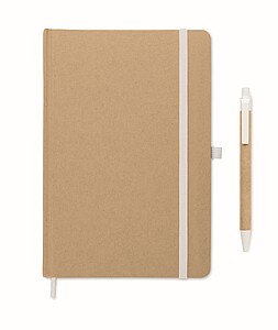 A5 notebook with hard recycled carton cover