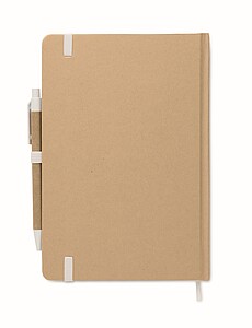 A5 notebook with hard recycled carton cover