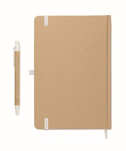 A5 notebook with hard recycled carton cover