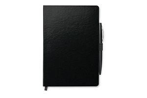 A5 notebook with pen, black