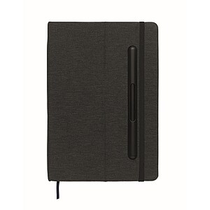 A5 notebook with phone holder, black