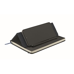 A5 notebook with phone holder, french navy