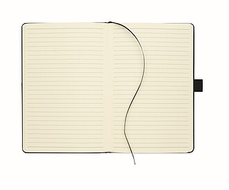 A5 notebook with PU hard cover with front phone pocket