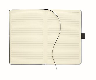 A5 notebook with PU hard cover with front phone pocket