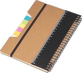A5 Notebook with Ruler and sticky notes