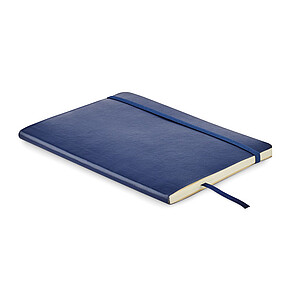 A5 notebook with soft recycled PU (81% recycled polyester and 19% PU) cover.