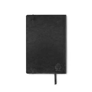 A5 notebook with soft recycled PU (81% recycled polyester and 19% PU) cover.