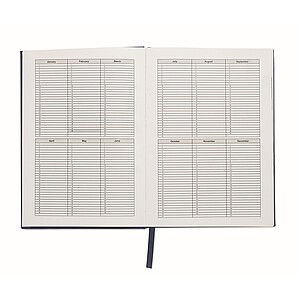 A5 perpetual daily planner, french navy