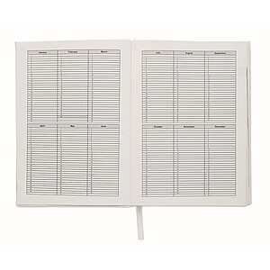 A5 perpetual daily planner, white
