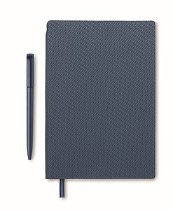 A5 PU notebook with pen, french navy