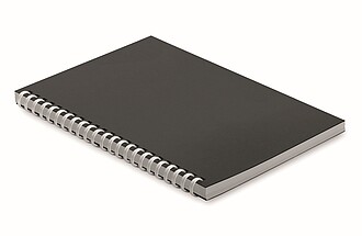 A5 recycled carton notebook, black