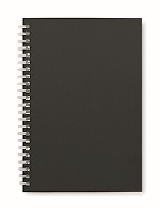 A5 recycled carton notebook, black