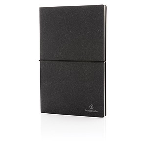 A5 recycled leather notebook,grey