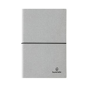 A5 recycled leather notebook, grey