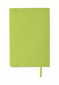 A5 recycled notebook, lime