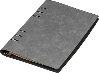A5 ring binder with PU cover, grey