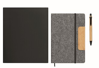 A5 RPET felt hard cover notebook set