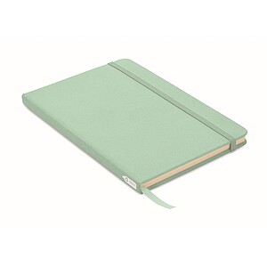 A5 RPET notebook 80 lined, mint green