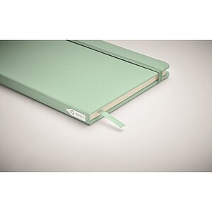 A5 RPET notebook 80 lined, mint green