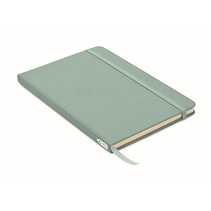 A5 RPET notebook 80 lined, petrol