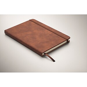 A5 smokey PU notebook, brown
