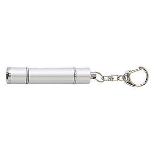 ABS and aluminium pocket torch. Batteries included.