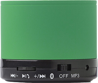 ABS and metal speaker with wireless technology.