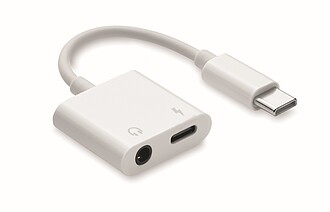 ABS jack audio splitter type C, white