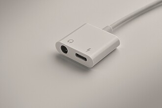 ABS jack audio splitter type C, white