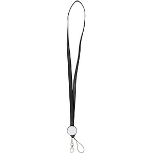 ABS lanyard with 4-in-1 charging cable set, carabiner and mobile phone string.