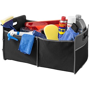 Accordion trunk organizer, black,grey