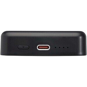 Acrab 10.000 mAh 15W magnetic wireless power bank with 20W PD - made from recycled plastic, solid black
