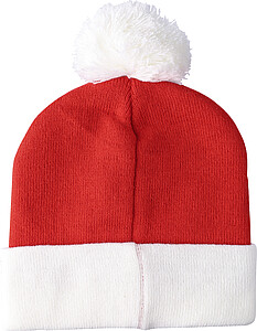 Acrylic knitted beanie Eleni, red
