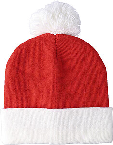 Acrylic knitted beanie Eleni, red