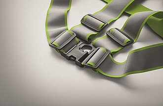 Adjustable 360 reflective belt, neon green