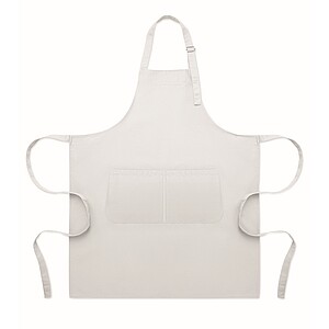 Adjustable kitchen apron, white
