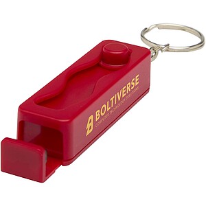 Aggia recycled plastic phone stand with fidget toy, red