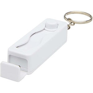 Aggia recycled plastic phone stand with fidget toy, white